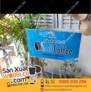 Hanger vỉ nhựa pvc quảng cáo Cà phê muối